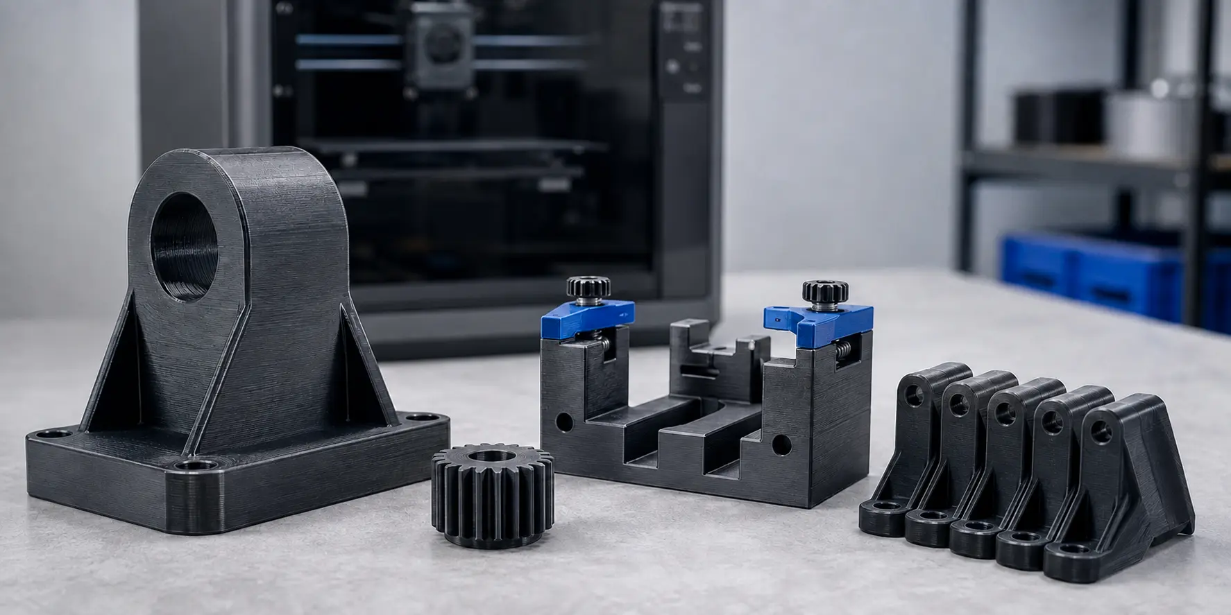 Auswahl funktionaler 3D-Druck-Bauteile und Montagevorrichtungen